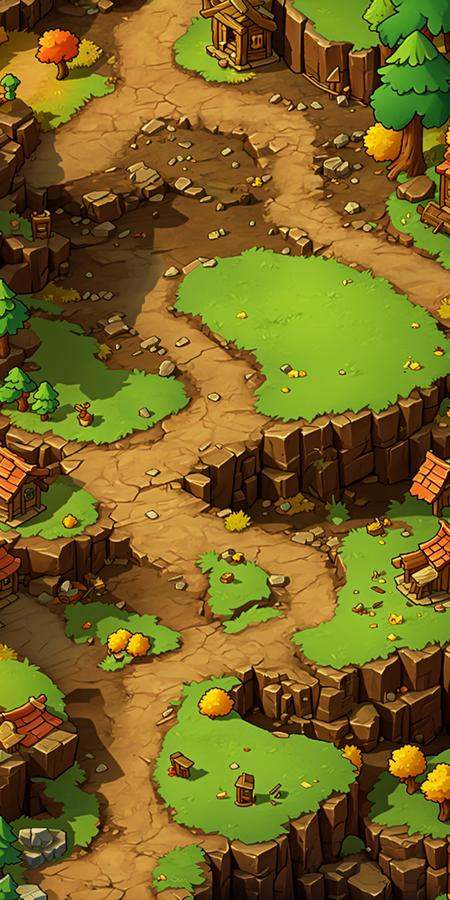 Concept art,  top-down terrain,  game scenes on Tensor.Art