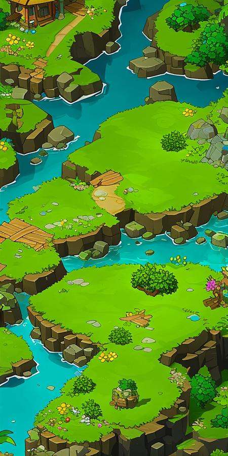 concept art,  top-down terrain,  game scene on Tensor.Art