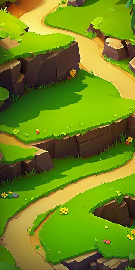 Concept art,  top-down terrain,  game scenes on Tensor.Art
