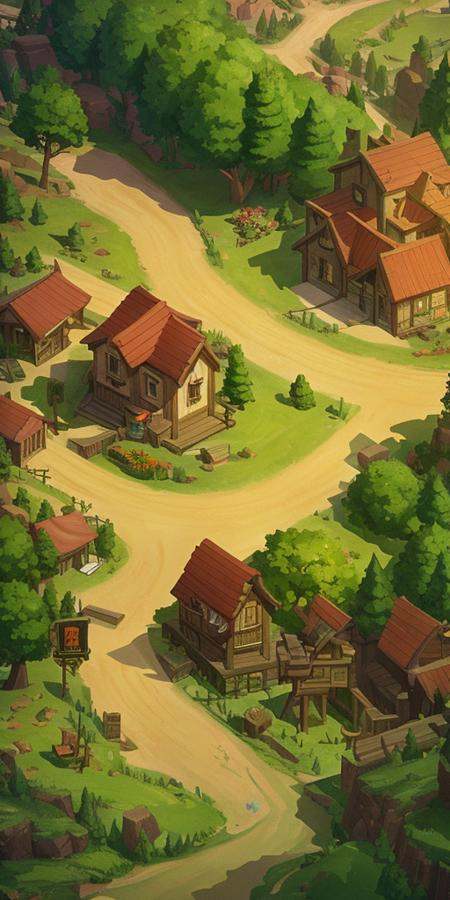 concept art,  top-down terrain,  game scene on Tensor.Art
