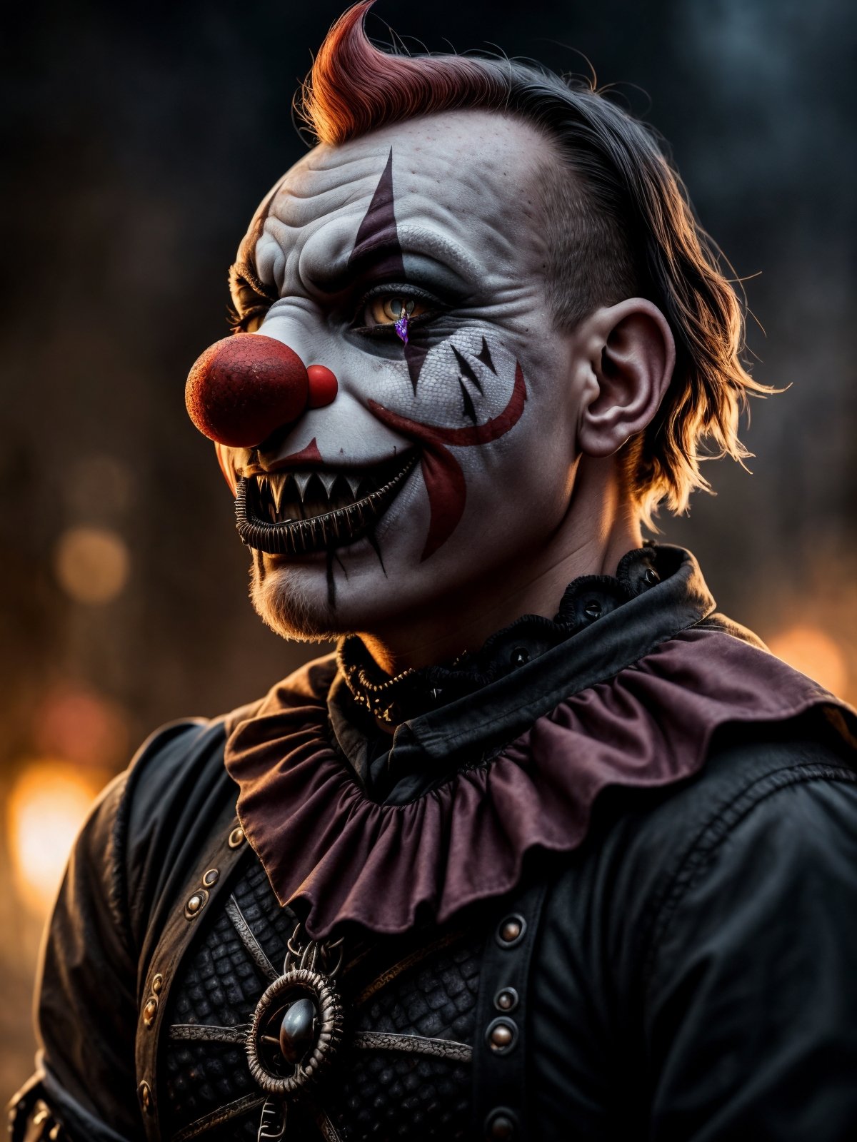 standing,  post apocalypitic background at dawn,  wearing wear out gothic clothes on Tensor.Art