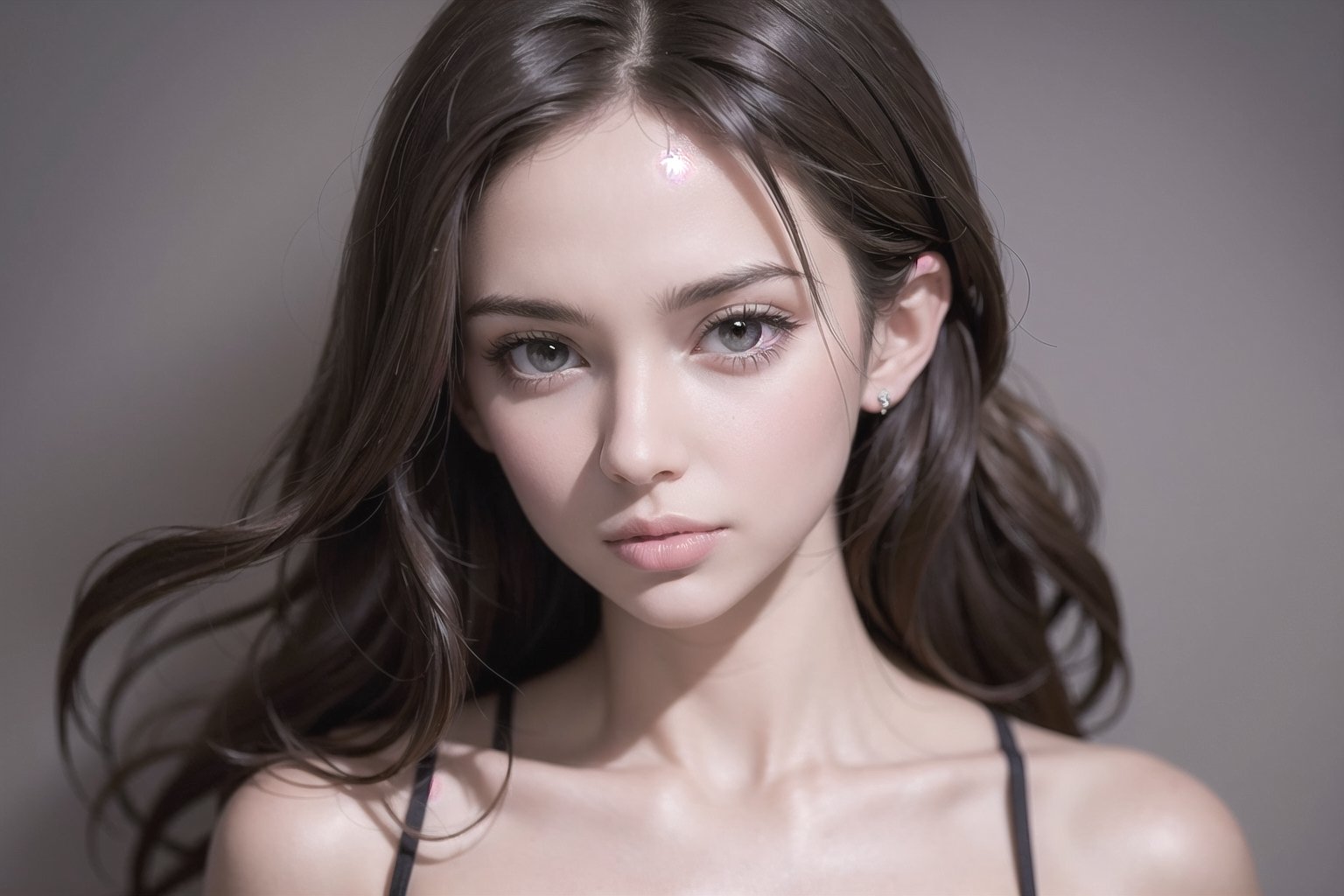 Realistic,  Beautiful Cute lady long hair,  Rose Lips on Tensor.Art