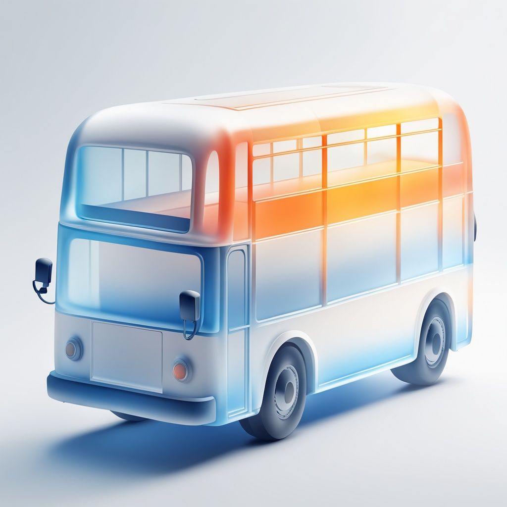masterpiece,best quality,Frosted glass effect,3dIcon,bus icon,<lora:3dIconXL:0.7>,surreal fantasy atmosphere,highly detailed,white background,gradient,gradient background,