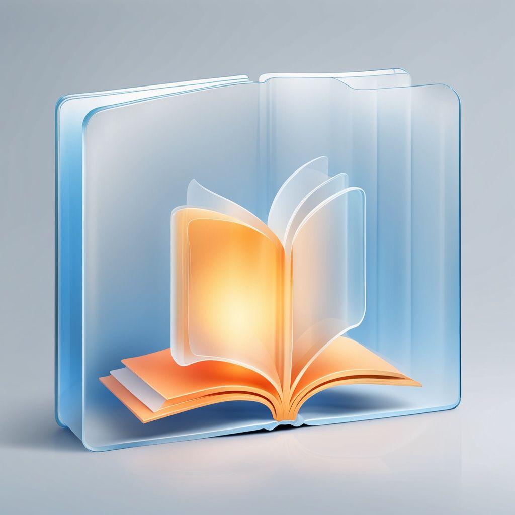masterpiece,best quality,Frosted glass effect,Open Book icon,3dIcon,<lora:3dIconXL:0.8>,surreal fantasy atmosphere,highly detailed,grey background,gradient,gradient background,
