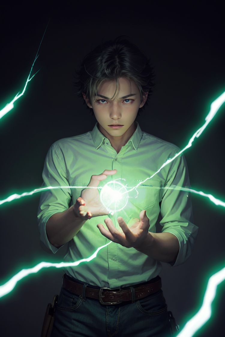 雷法-七色掌心雷(lightning) by milk on Tensor.Art