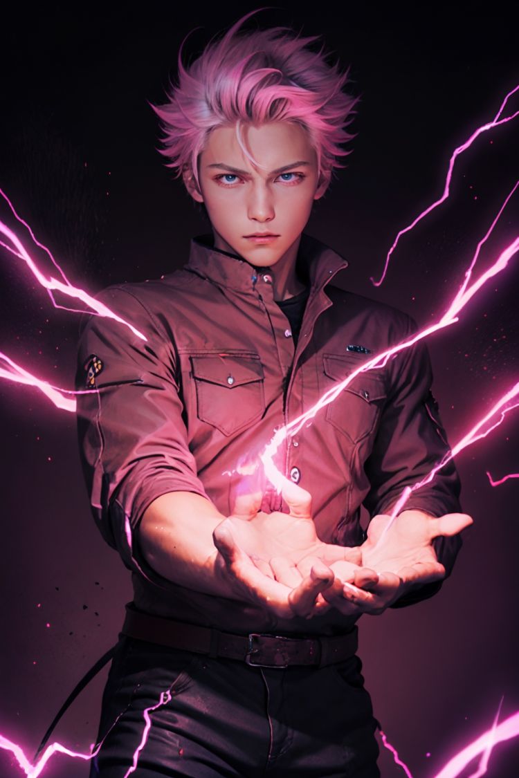 雷法-七色掌心雷(lightning) by milk on Tensor.Art