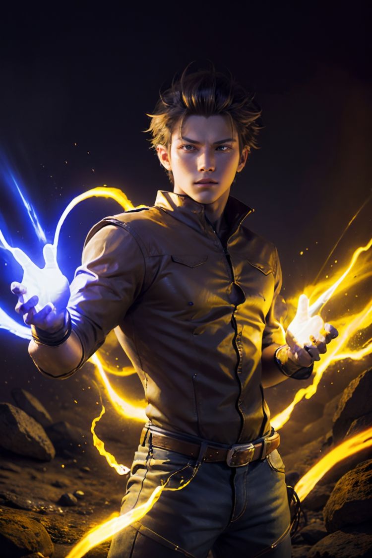 雷法-七色掌心雷(lightning) by milk on Tensor.Art