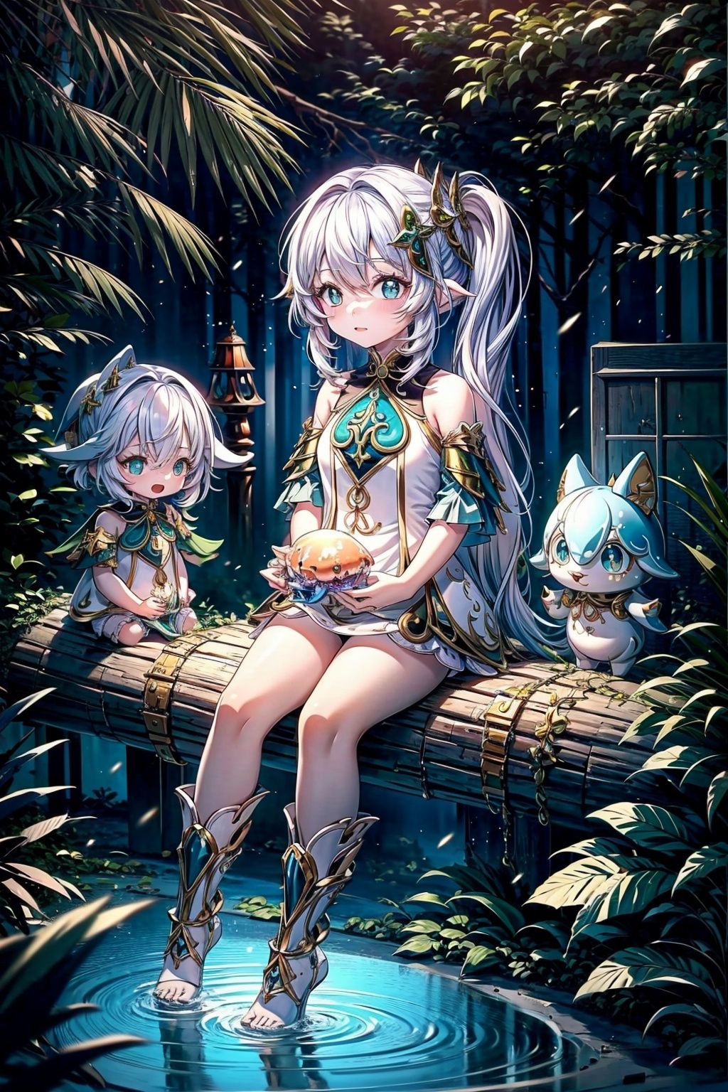 Best quality,8k,cg,jellyfishforest,shidudou,qingse,huliya