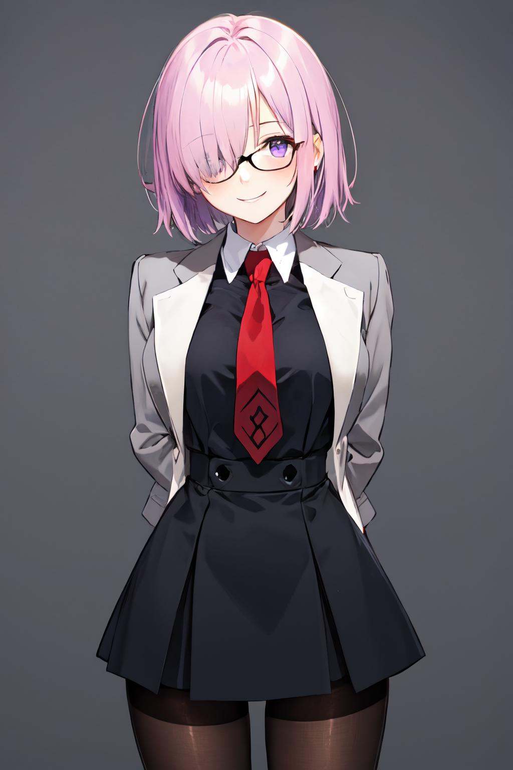 mash kyrielight,  purple hair,  purple eyes on Tensor.Art