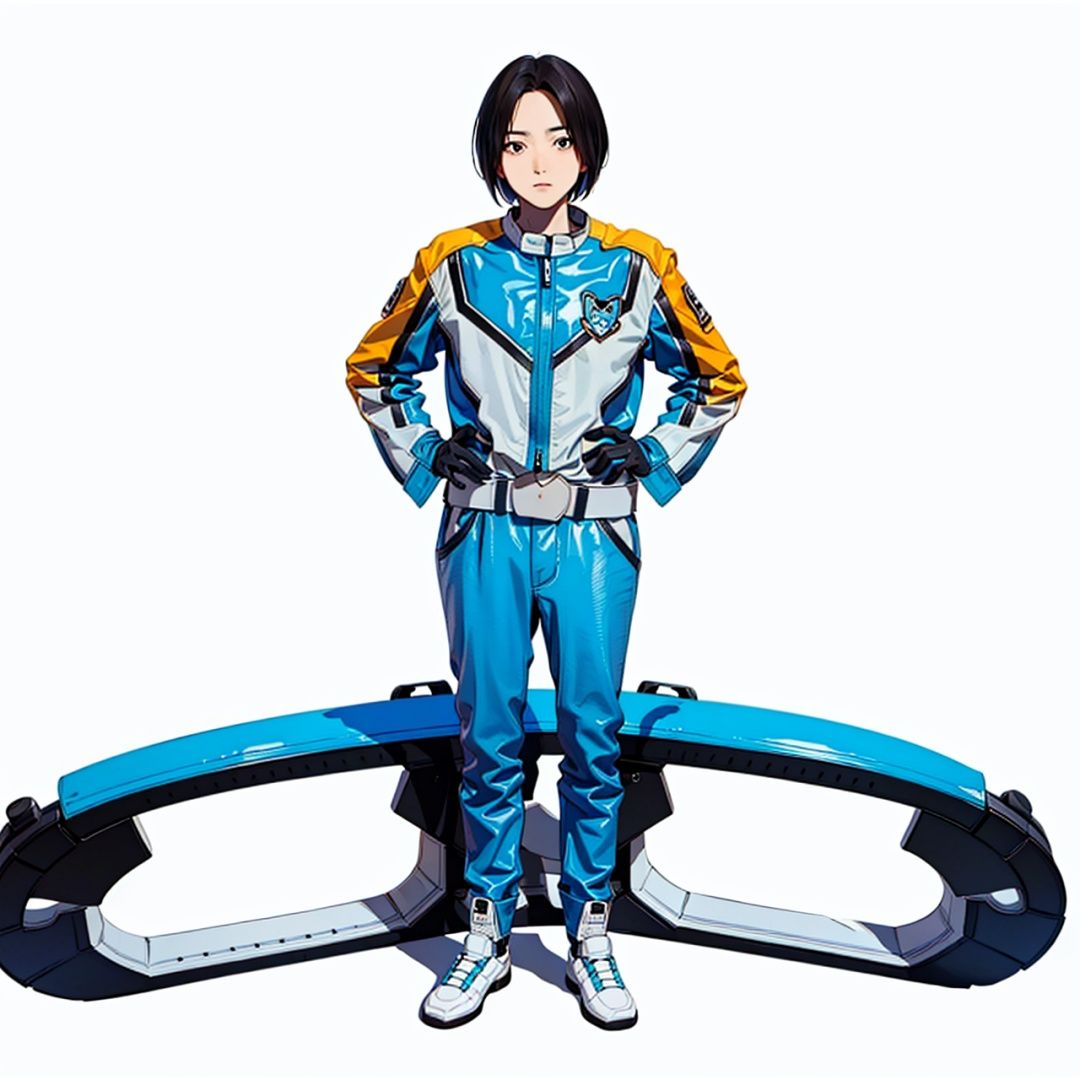  (masterpiece:1.3), (the best quality:1.2), (super fine illustrations:1.2), (Masterpiece), high quality, high detail, ((white background:1.2)), looking at viewer, (SOLO:1.4), outline, , simple background, ,belt, blue jacket, uniform, pants, gloves, military uniform, jacket