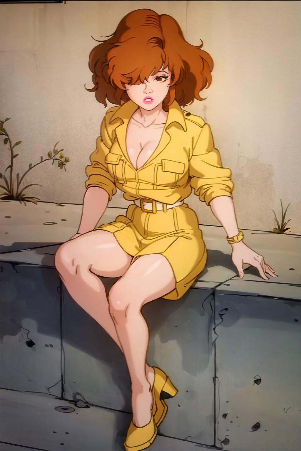 april o'neil,  hair over one eye,  1980s \(style\) on Tensor.Art