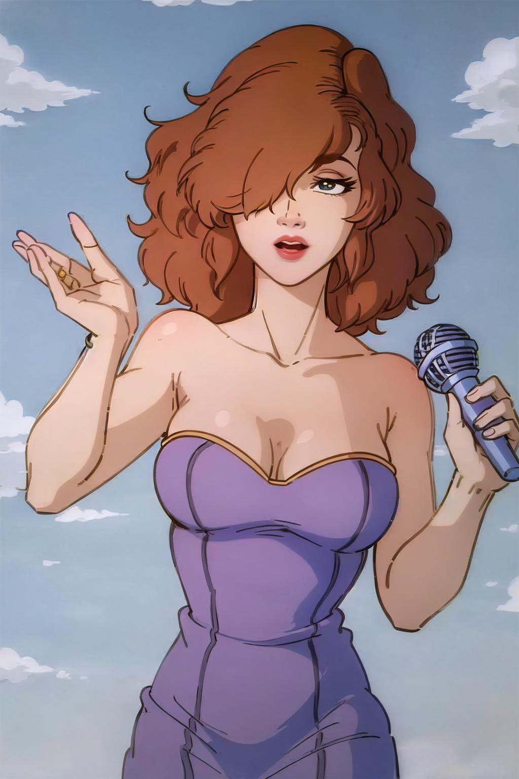 april o'neil,  1girl,  hair over one eye on Tensor.Art