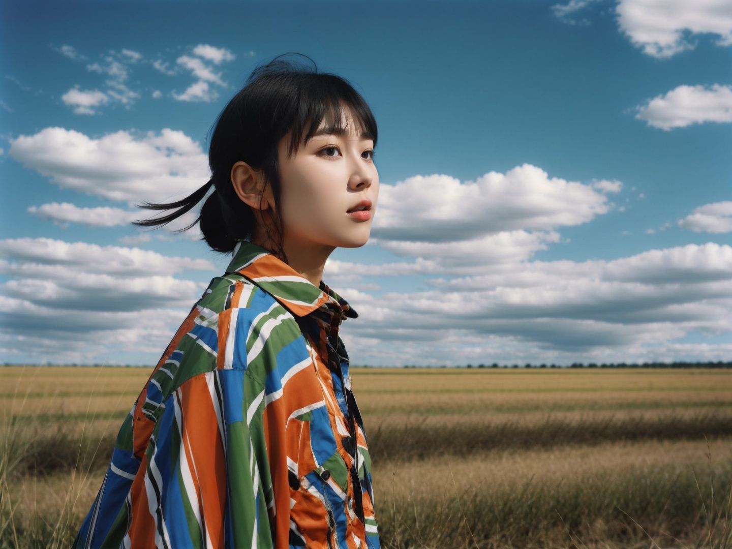 jiPortrait,1girl,solo,outdoors,upper body,<lora:jiPortarit V1.0:0.9>,