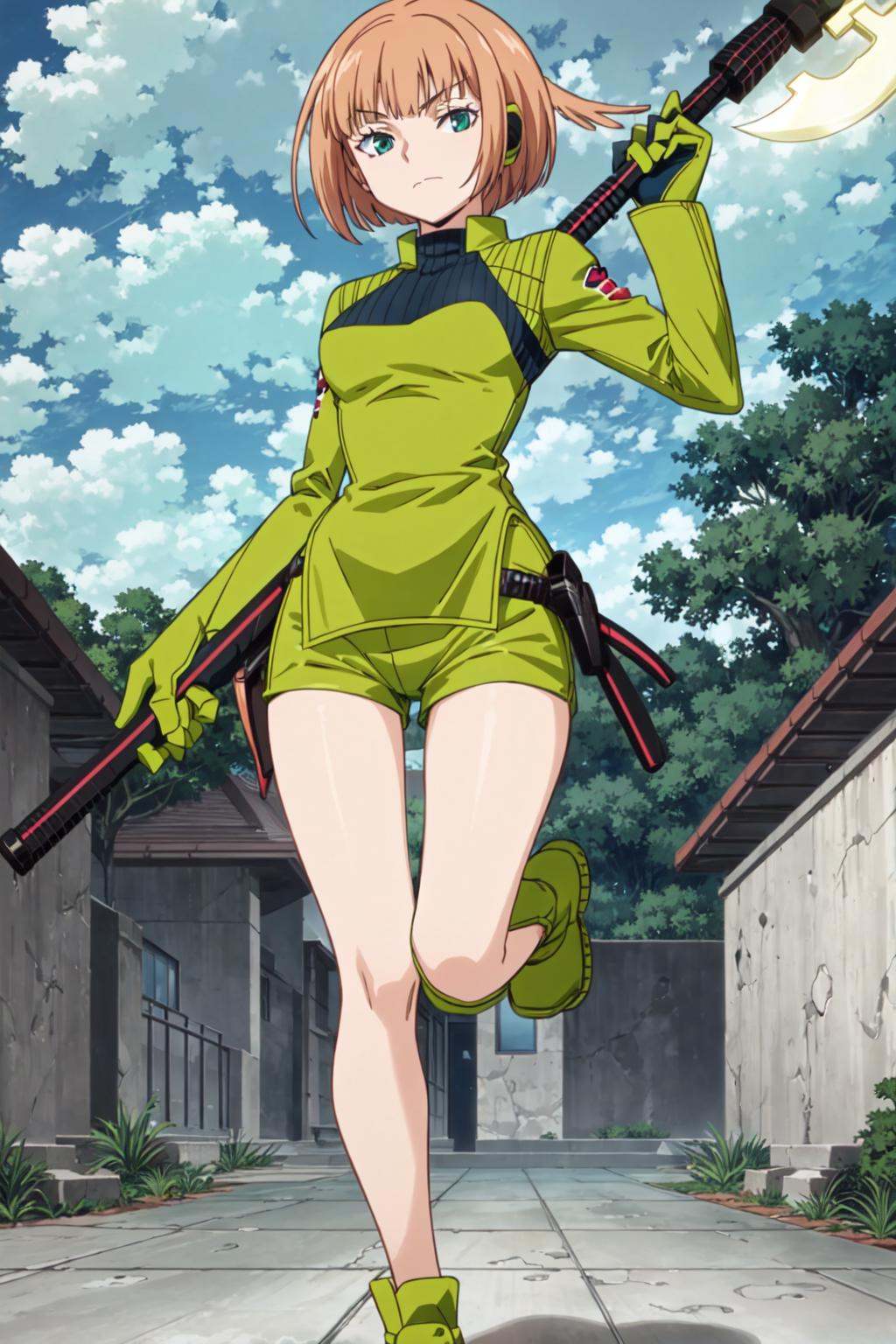 1girl,  konami,  green jacket on Tensor.Art