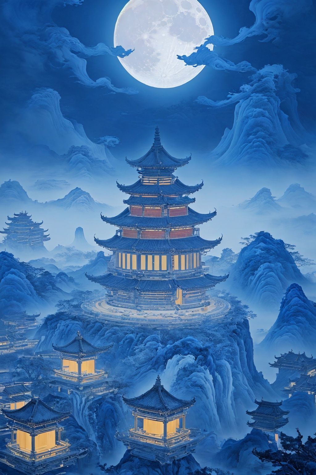 Best quality, 8k, cg,architecture,moon