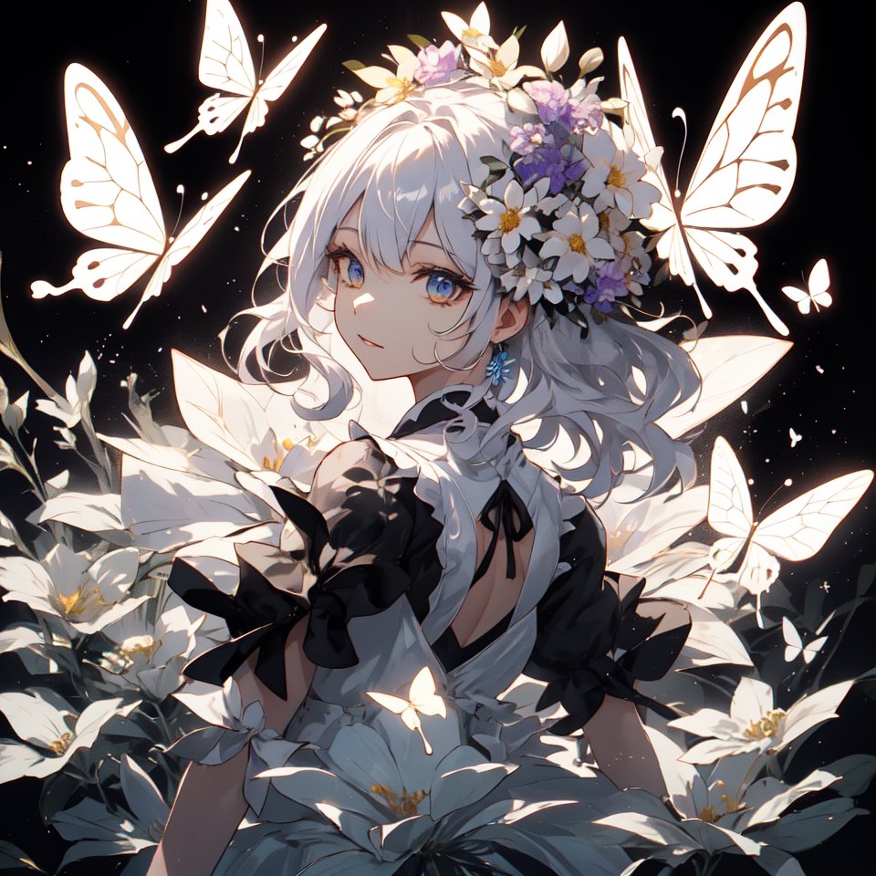 beautiful detailed flower, beautiful detailed eyes,hyper detailed,flower,hyper quality,,eyes,flower and hair is same color,beautifuly color,face,{{{{{her hair is becoming flower, flower,hair,flower,butterfly,}}}}},{{{{1girl}}}}kawaii,,{{{high details, high quality}}},{{{back light}}},{{hair and clothes is flower}},{{{upper body}}} ,high quality,hair with body ,webbed dress, upper body, flower leg, flower hands,body with flower,   {{ flower with clothes}} , dress with flower, , light particles,black background,  {{{{Hair with flower}}}},small breast with flower,big hair with  flower,{{floating hair with flower,floating}}1girl,small breast,  marbling with hair and clothes, looking at viewer,{{original}},{{arm down}}, {{paper cutting}}, black background, flower forground,  {{hair with flower}},{{{{{highres}}}},} hair with  flower,hair with flower ,hair,  wavy hair ,diffusion lighting, abstract,Butterfly with  body,   flower with hair, her hair is flower,big top sleeves, floating