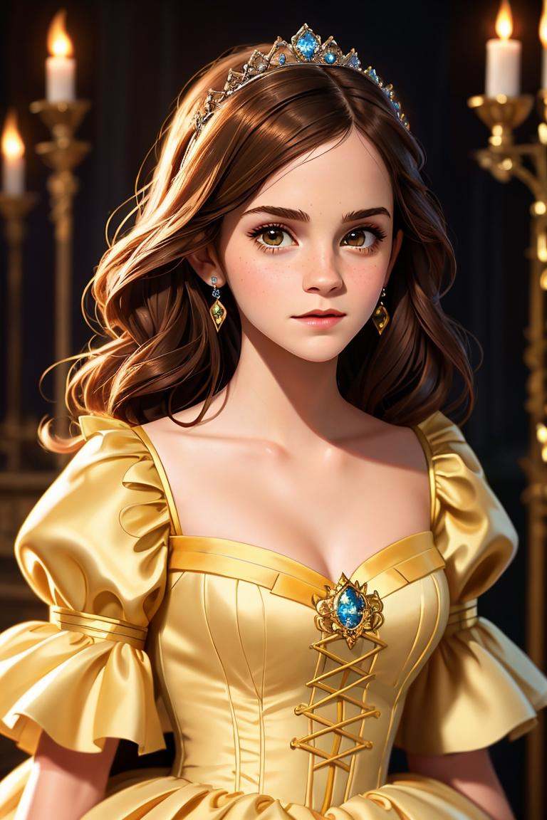 (princess),  emma watson,  belle from beauty and the beast on Tensor.Art