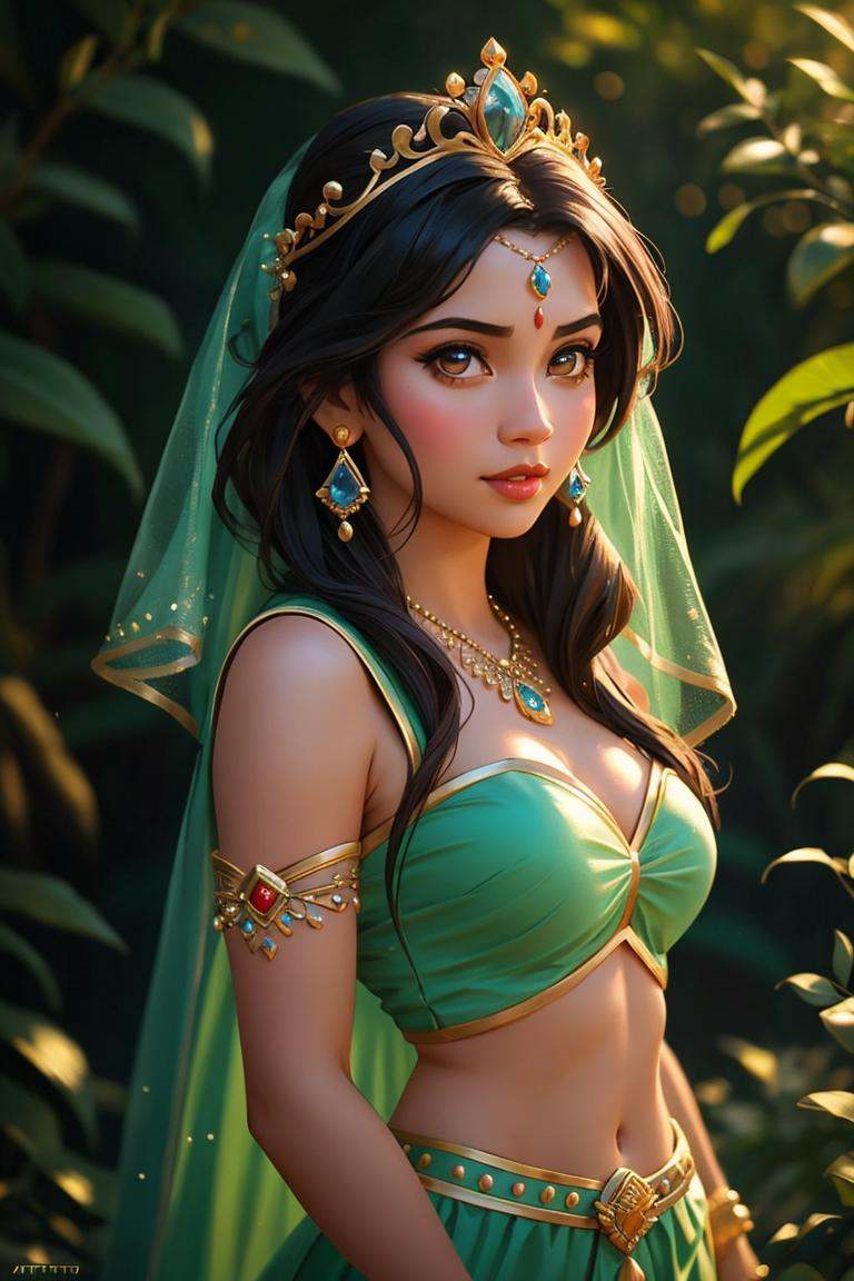 (princess),  jasmine from aladdin,  disney style on Tensor.Art