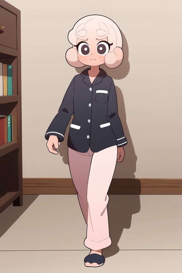 AGGA_STF001,  girl walking in pajamas on Tensor.Art