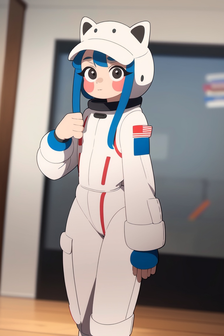 AGGA_ST010,  girl dressed as an astronaut on Tensor.Art