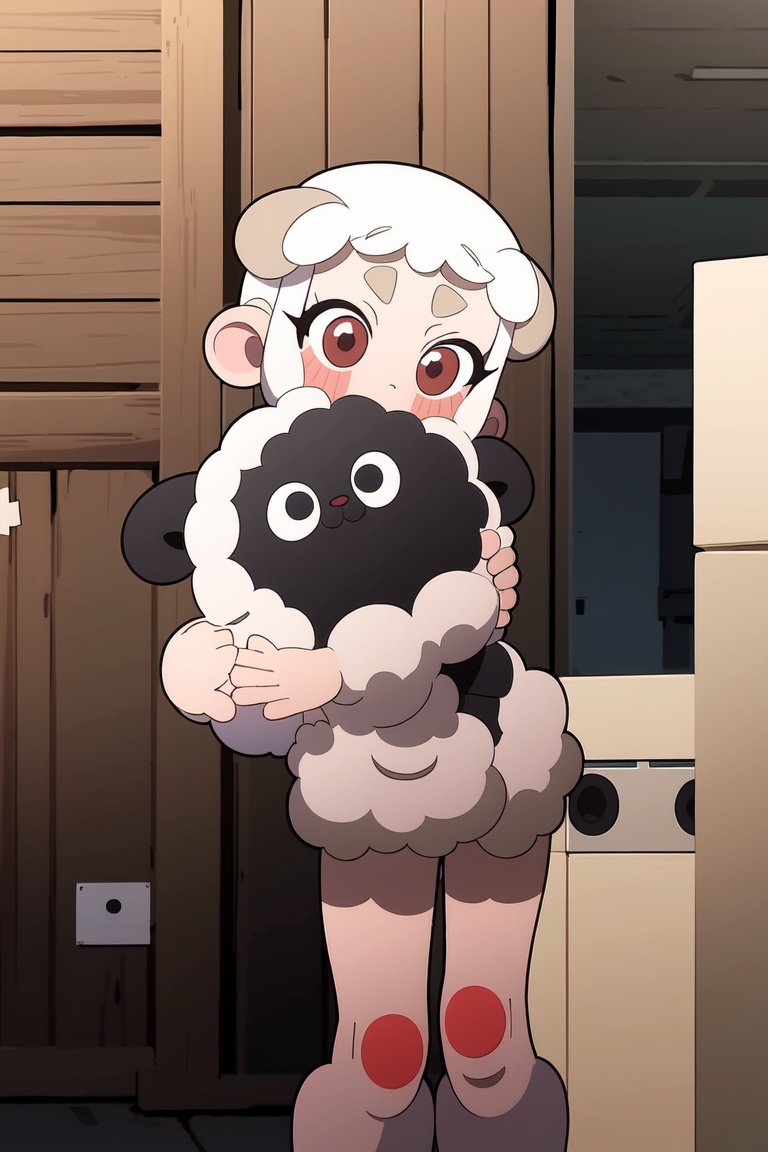 AGGA_ST010,  sheep girl hugging robot girl on Tensor.Art