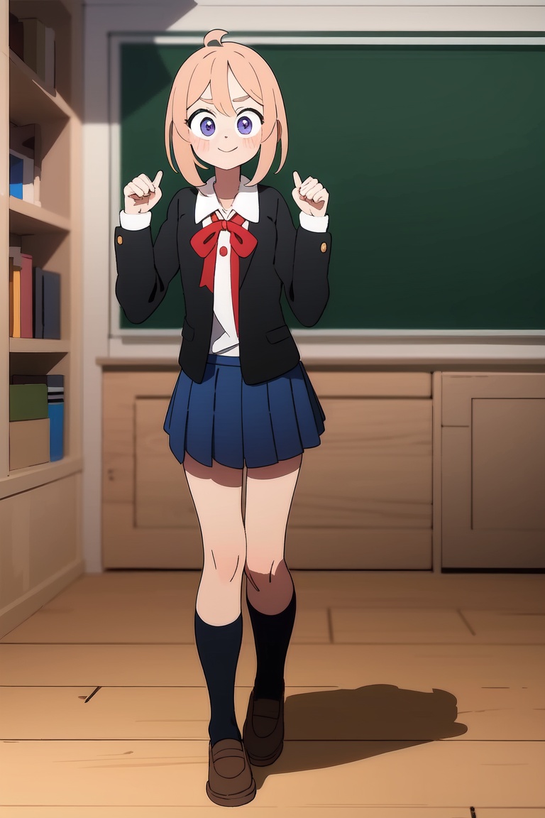 AGGA_ST010,  girl dressed in school uniform on Tensor.Art