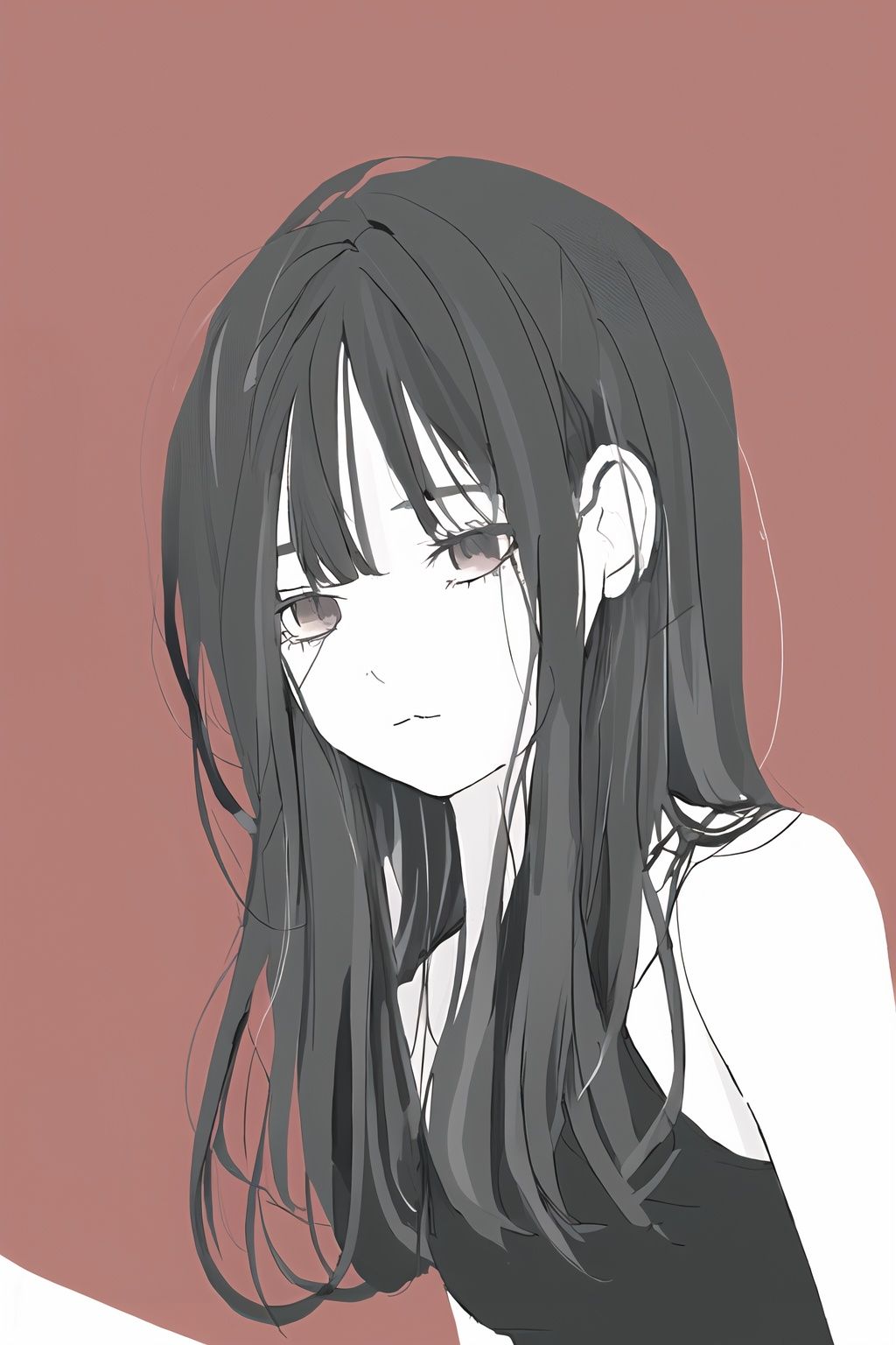 <lora:mourning_girl_v1:0.6>,1girl,red background,