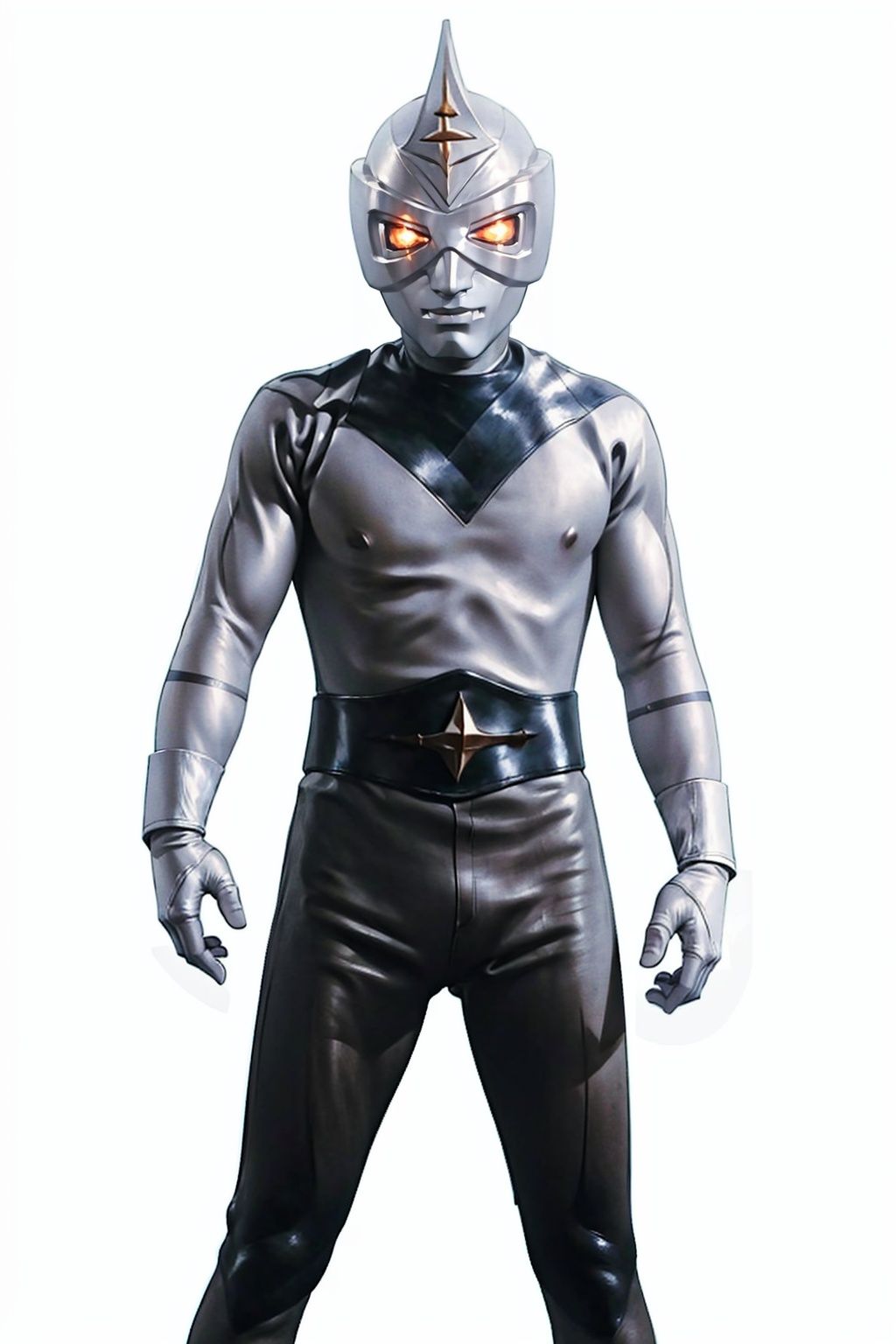(masterpiece:1.3), (the best quality:1.2), (super fine illustrations:1.2), (Masterpiece), high quality, high detail,((white background:1.2)), looking at viewer, (SOLO:1.4),outline,,simple background, Mirrorman, star \(symbol\),mask,helmet, boots,Mirrorman