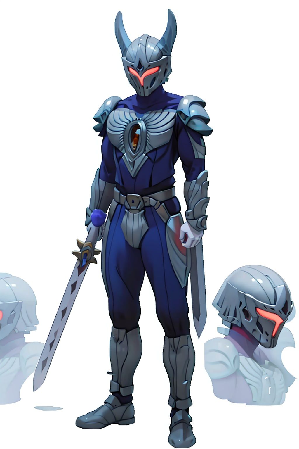 (masterpiece:1.3), (the best quality:1.2), (super fine illustrations:1.2), (Masterpiece), high quality, high detail,((white background:1.2)), looking at viewer, (SOLO:1.4),outline,,simple background, wulong, sword, horns, armor, mask, helmet,wulong