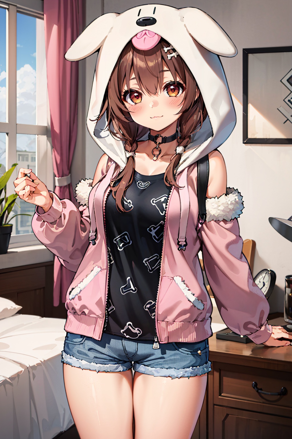 1girl,  solo,  bedroom on Tensor.Art