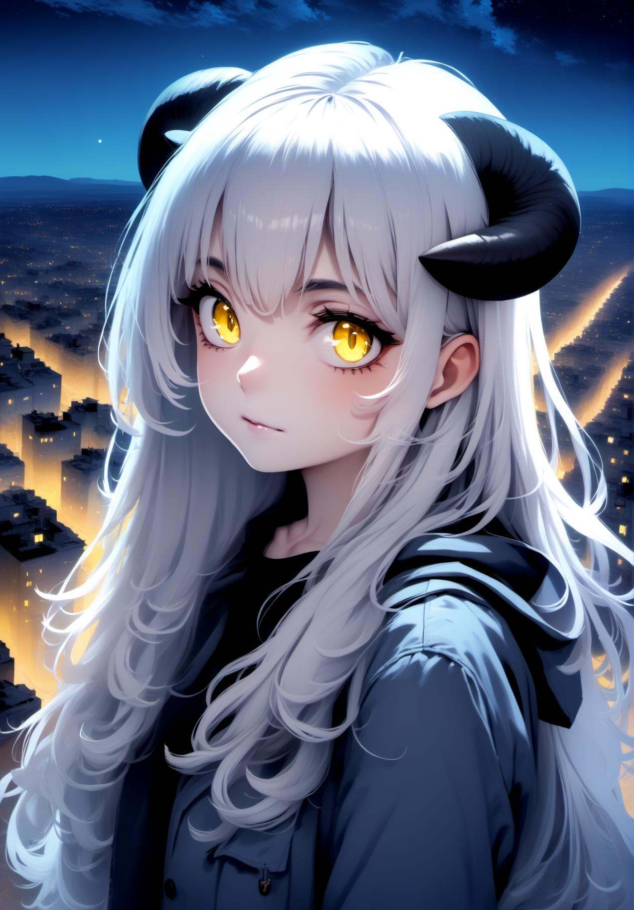 1girl,  long hair,  white hair on Tensor.Art