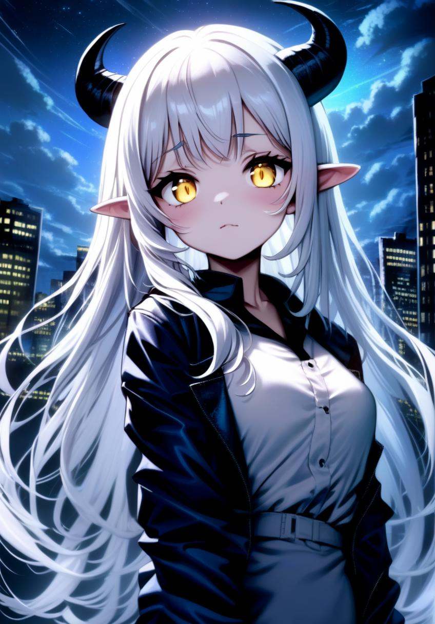 1girl,  long hair,  white hair on Tensor.Art