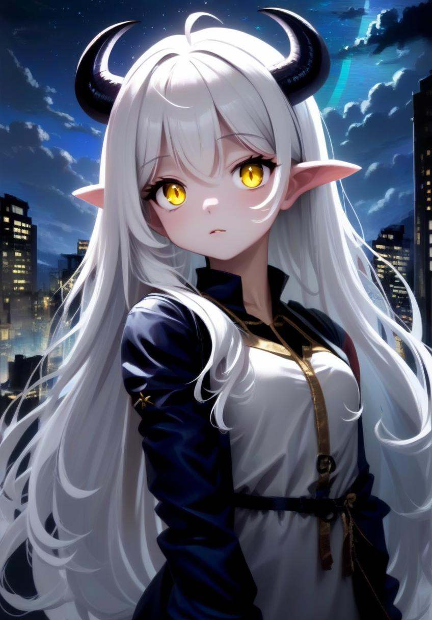 1girl,  long hair,  white hair on Tensor.Art