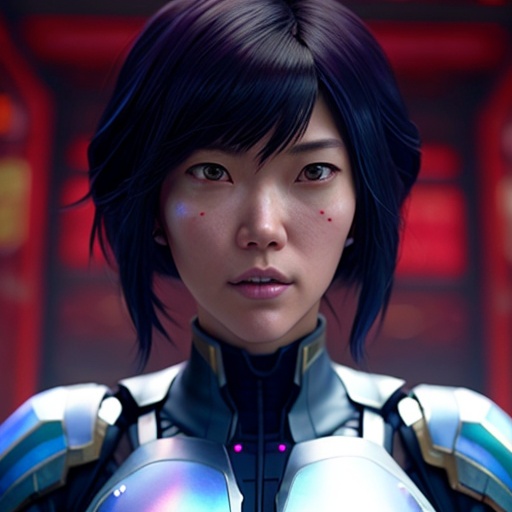 weta disney pixar movie still portrait photo of motoko kusanagi ghost in the shell : : as woman by pixar : : by weta,  gre...