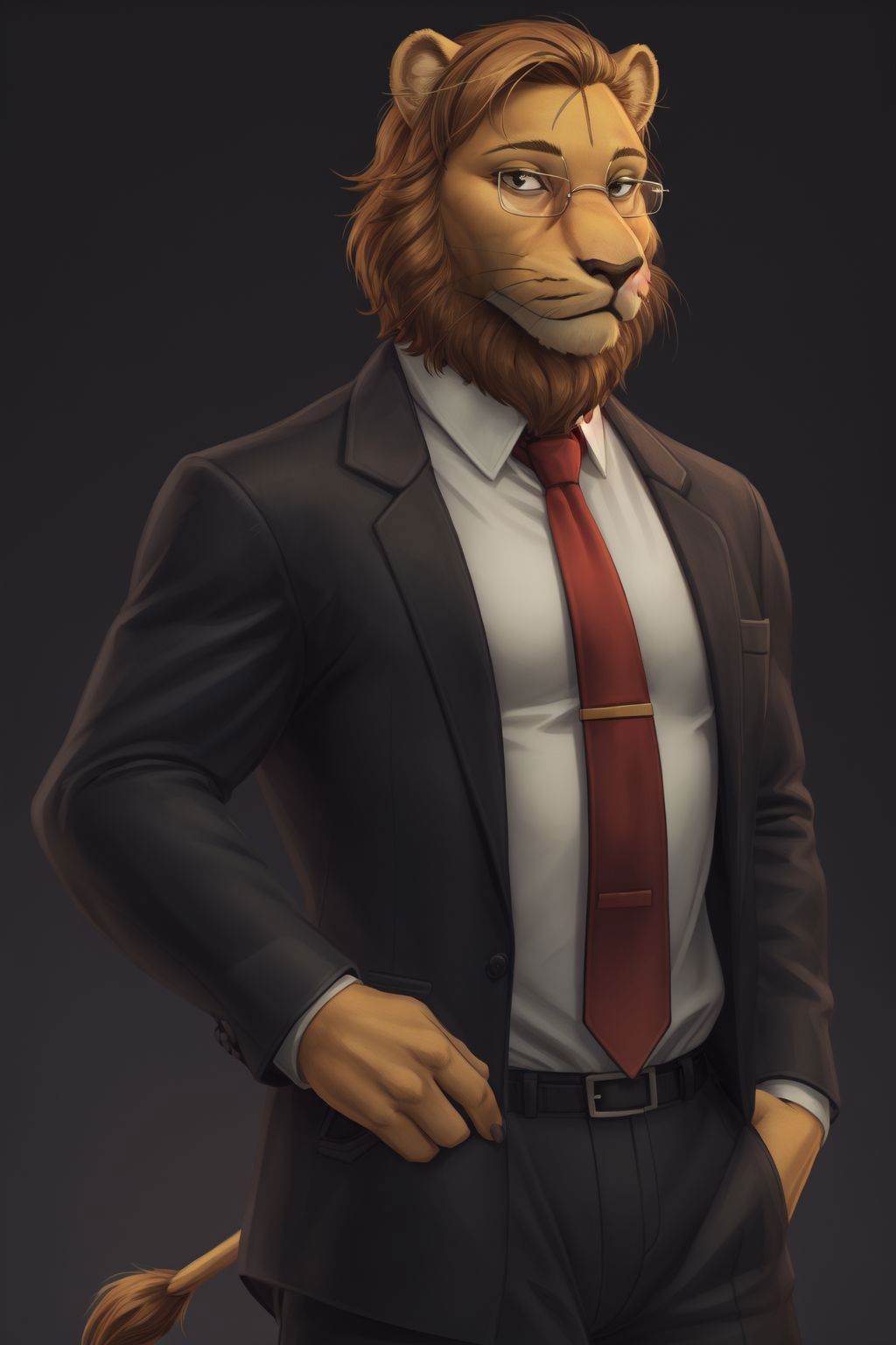 ibuki,  muscular male,  lion on Tensor.Art