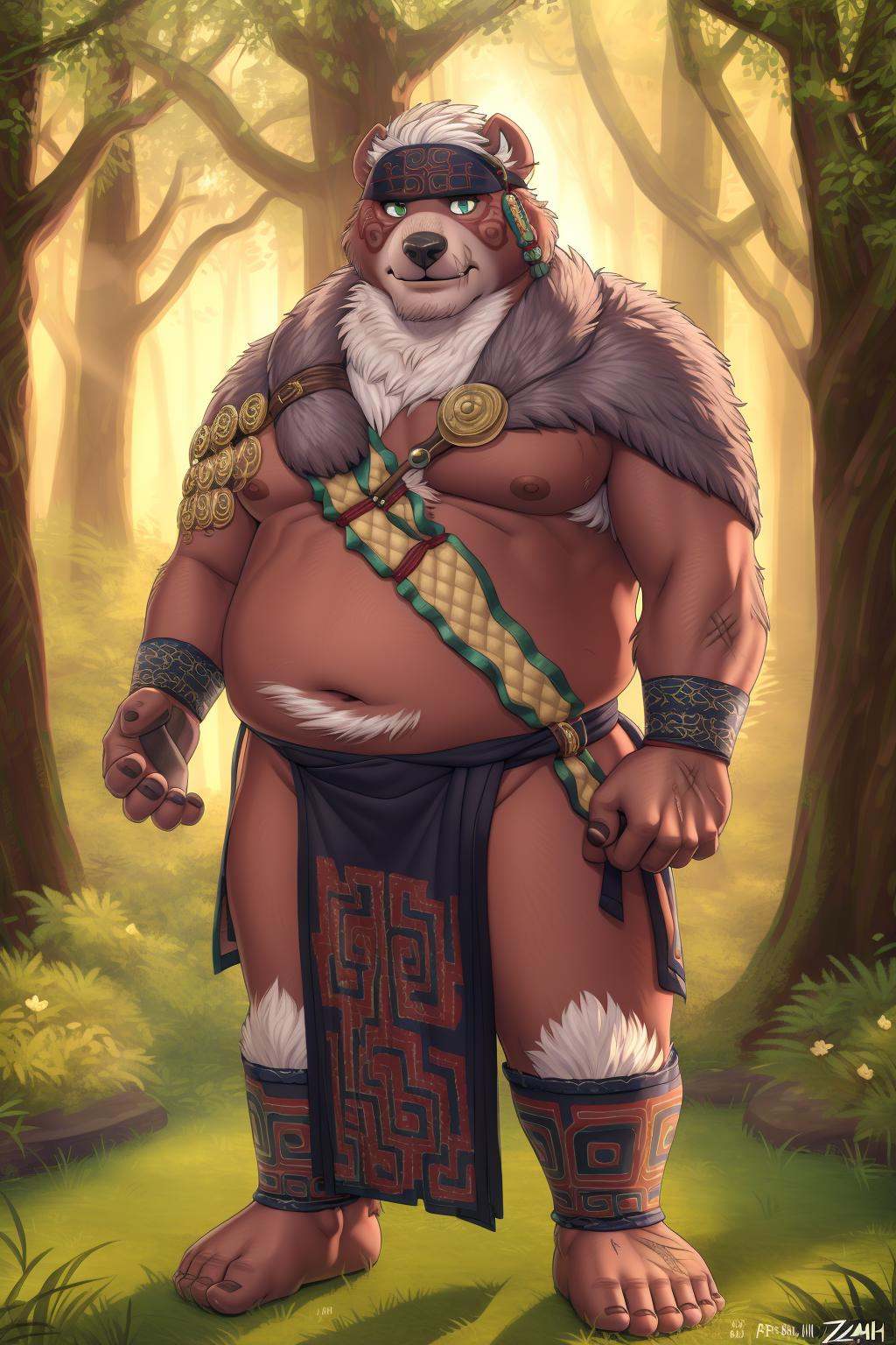 kimun kamui,  green eyes,  plump on Tensor.Art