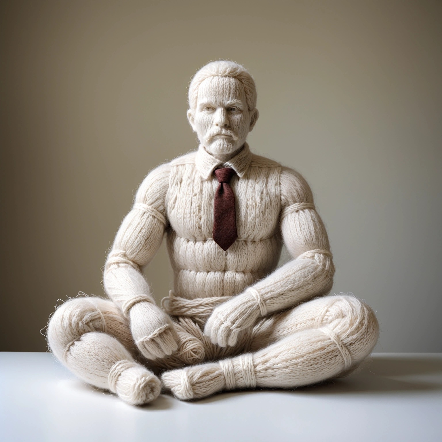 man made of yarn on Tensor.Art