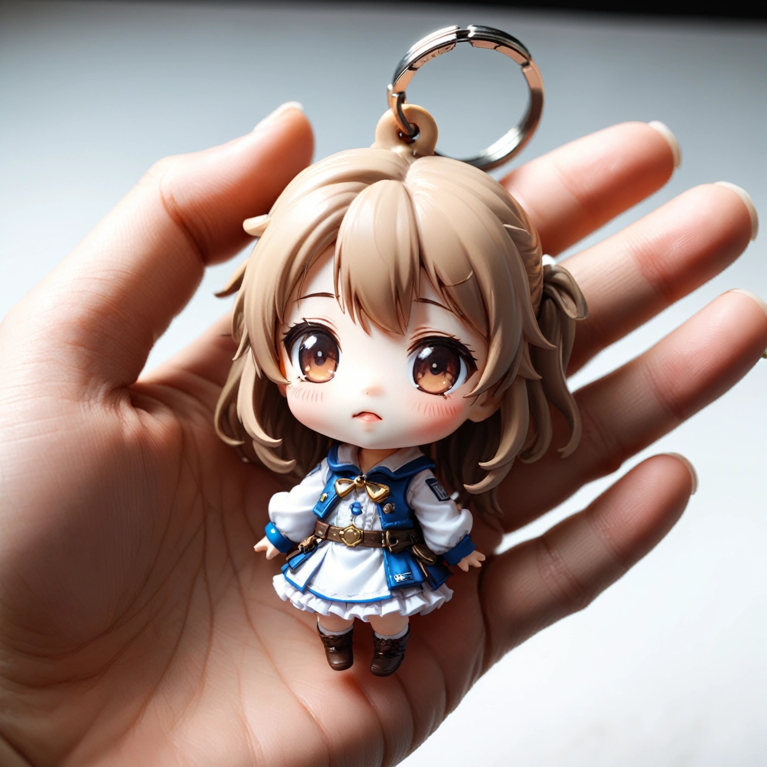 photo of cute chibi girl keychain,  holding,  pov on Tensor.Art