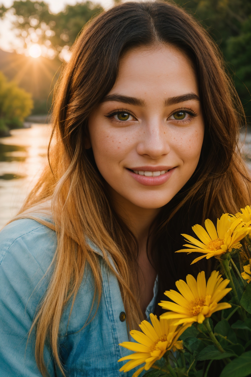 photorealistic,  ultra-detailed,  vibrant photography of a woman in nature on Tensor.Art