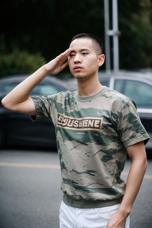 absurdres,incredibly,absurdres,reality,realistic,1boy,solo,full_shot,<lora:salute:0.85>,salute,