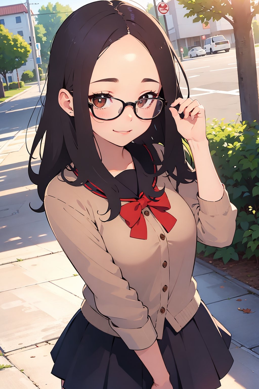 1girl,  solo,  school uniform on Tensor.Art