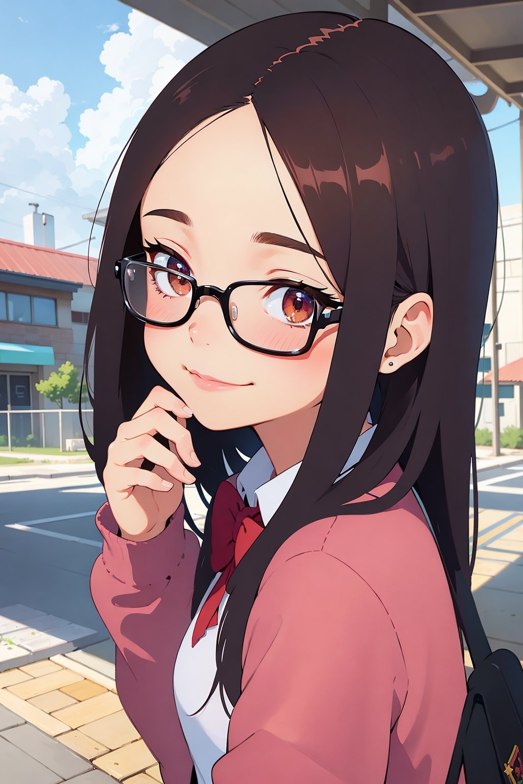 1girl,  solo,  school uniform on Tensor.Art