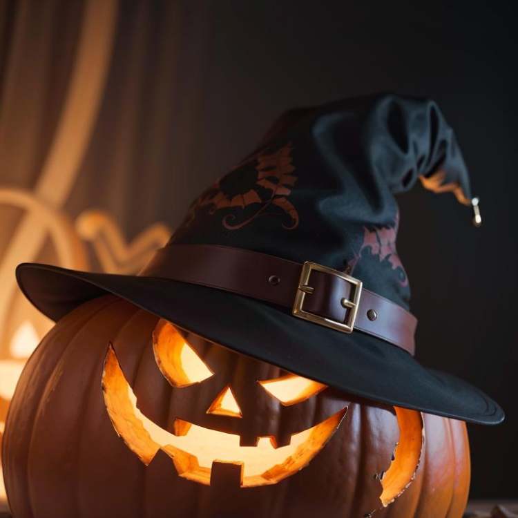 Jack-o-lantern Witch Hat by Citron Legacy on Tensor.Art