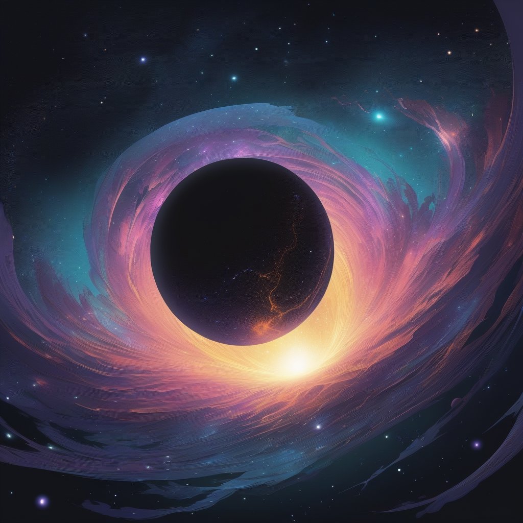 the energy flow of the universe that starts from a sphere like a black hole,  glowing,  galaxy energy flow by nocor1i8 on...