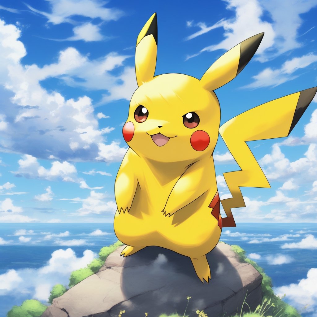 a pikachu,  blue sky,  clouds by nocor1i8 on Tensor.Art
