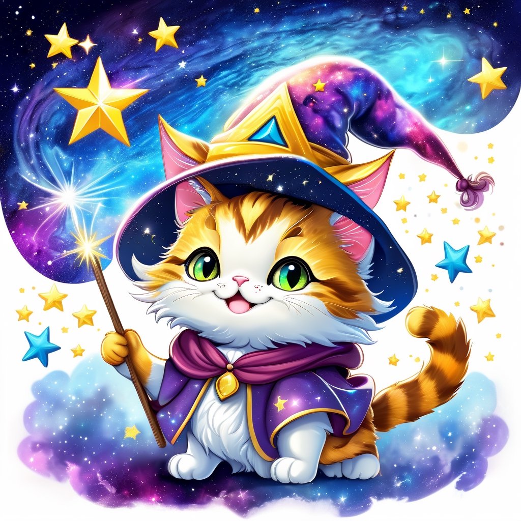 a cute cat,  wizard hat,  magical wear by nocor1i8 on Tensor.Art