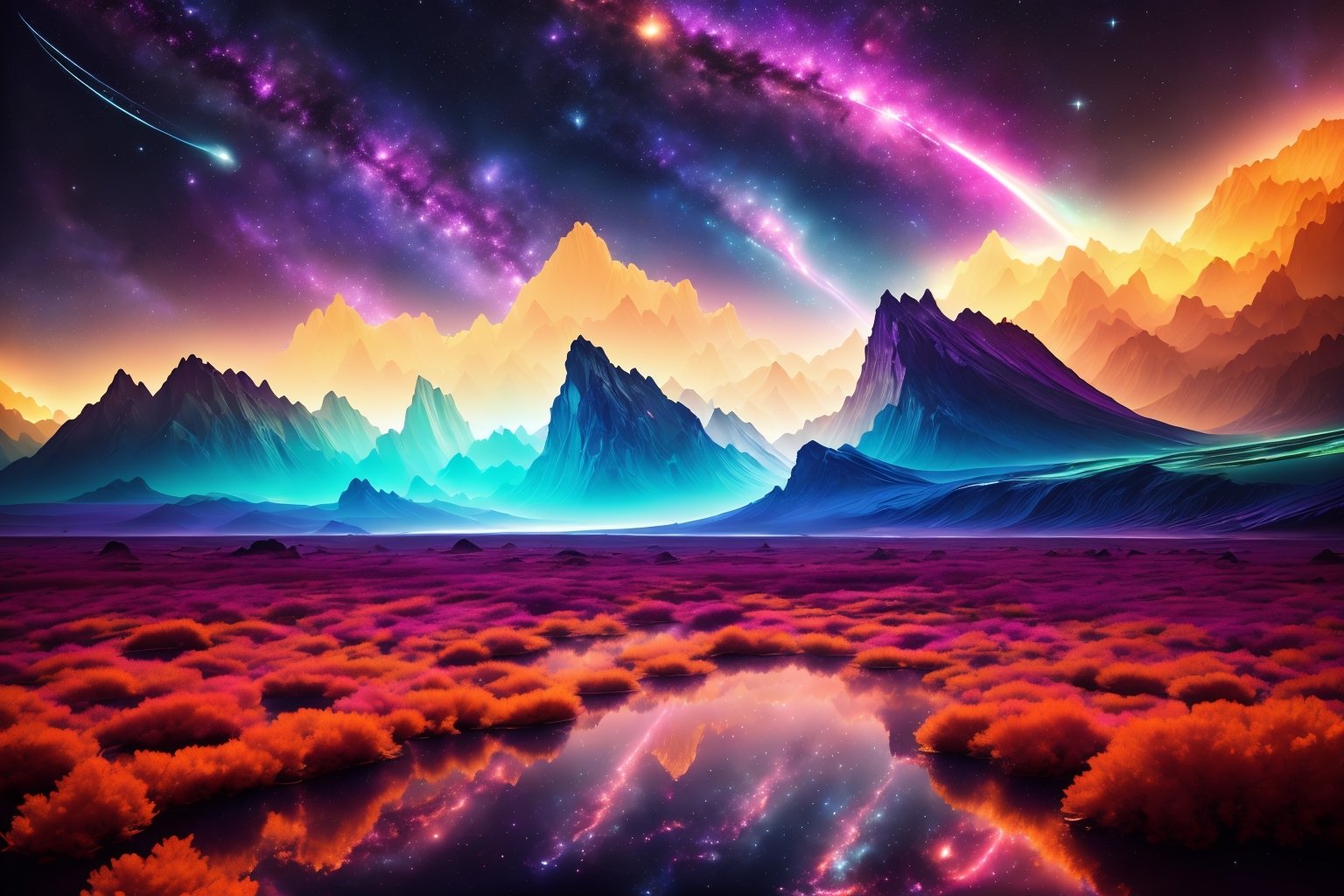 Immerse yourself in a cinematic journey through outer space,  where planets,  nebulae on Tensor.Art