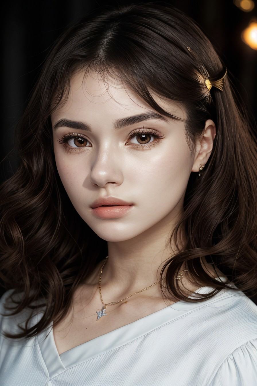 photo of Lena,  focus on eyes,  close up on face on Tensor.Art
