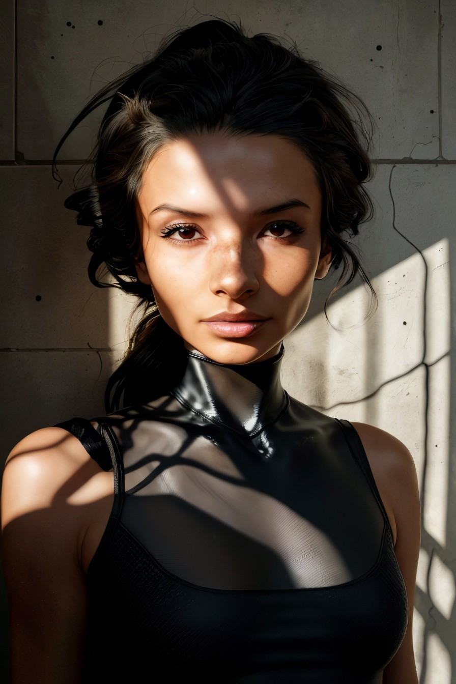 shadow art style portrait of AliceGreczyn,  face,  eyes on Tensor.Art