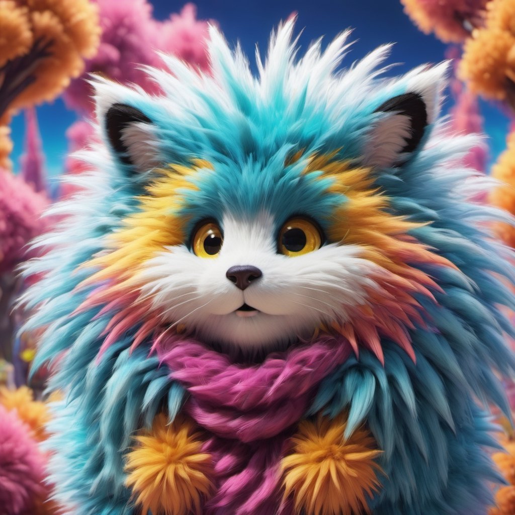 Hi my name is TenTen I am a Cute Furry Fluffy Mosnter, the reason why everyone calls me TenTen is a control Ten Elements and Ten Types of magic. I may look small but I am powerful beyond your imagination, just keep in-putting text prompts and I will show you!,Furry,fluffy,detailmaster2